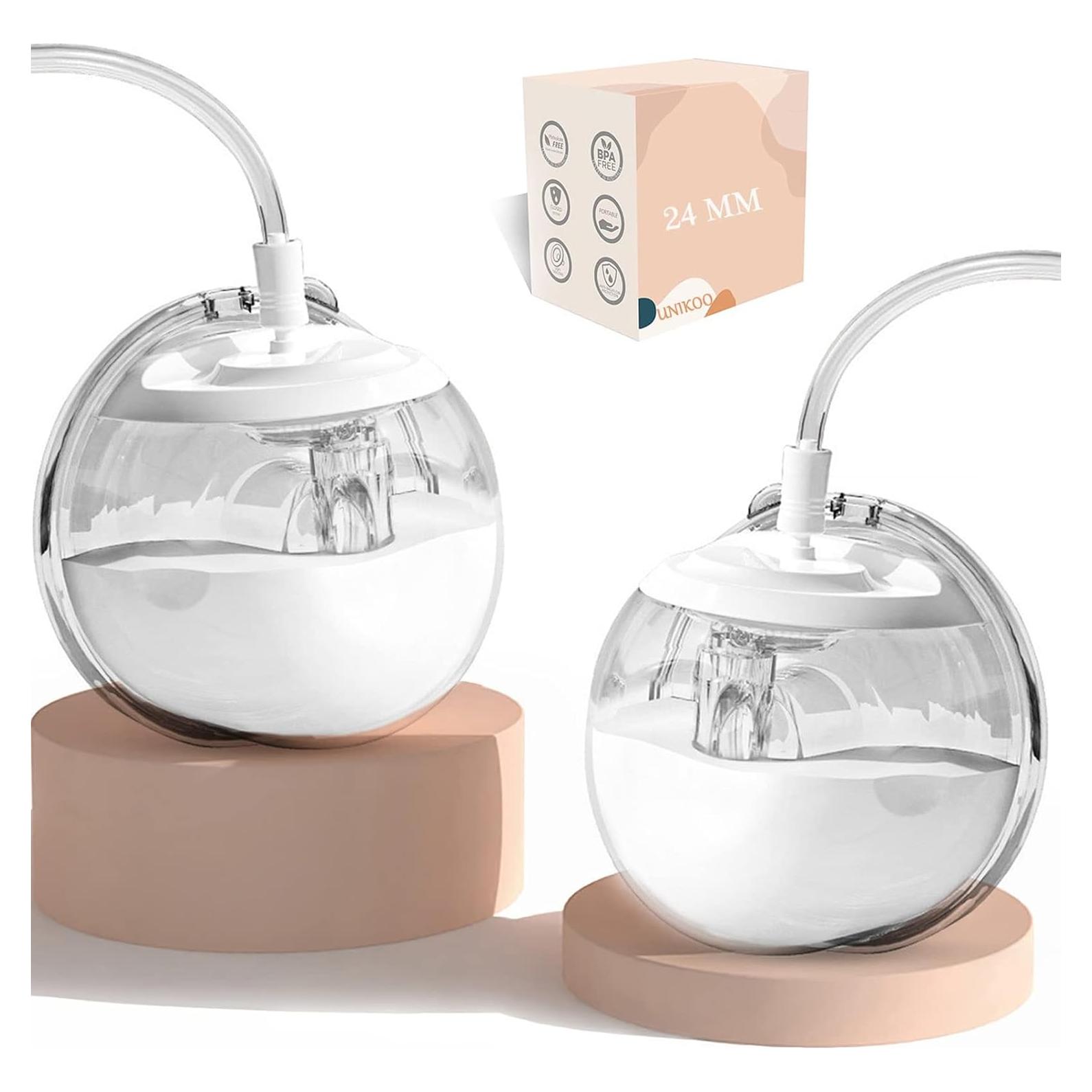 Taza Recolectora de Leche Manos Libres UNIKOO 240 ml 2 Pcs