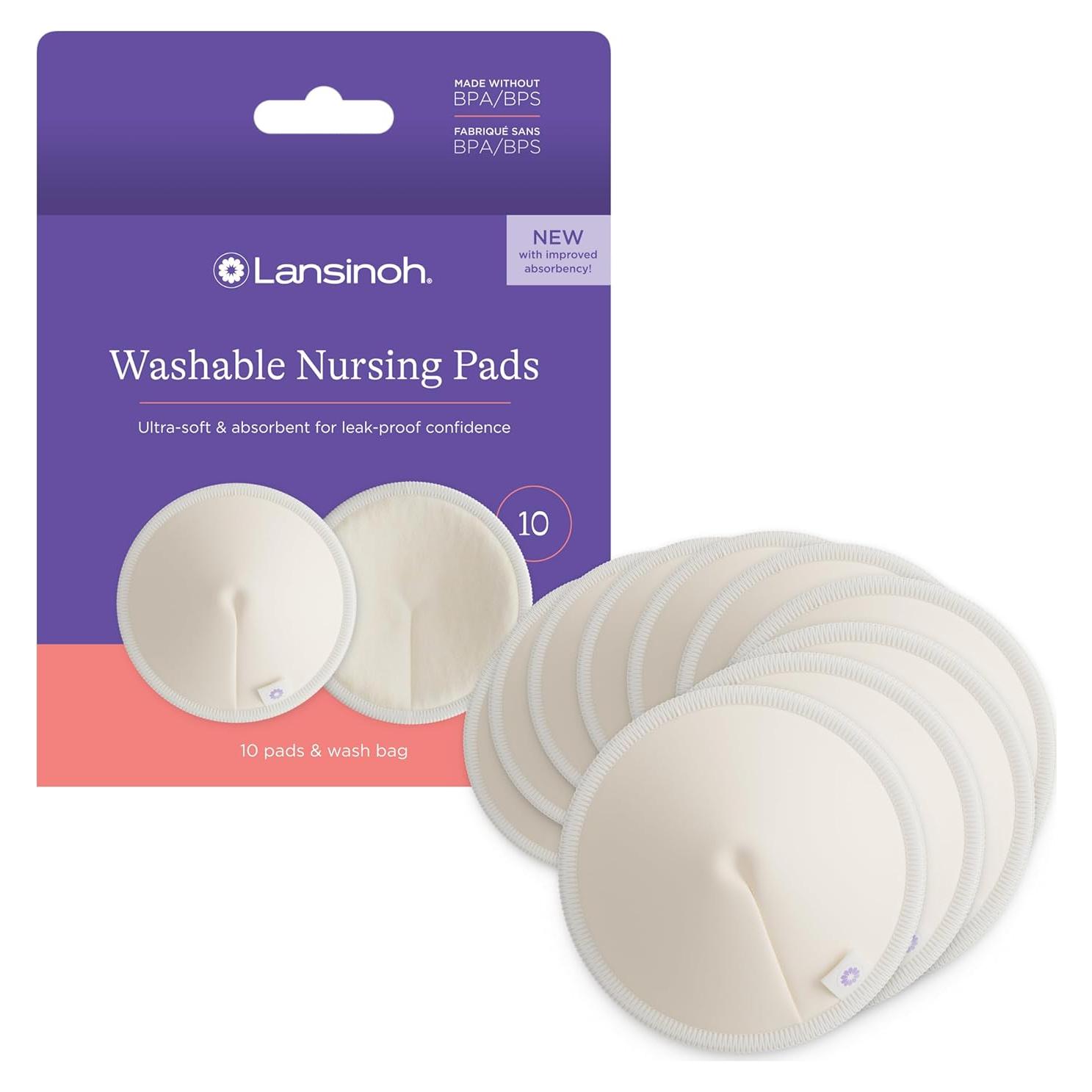 Almohadillas de Lactancia Lavables Lansinoh - 10 Unidades