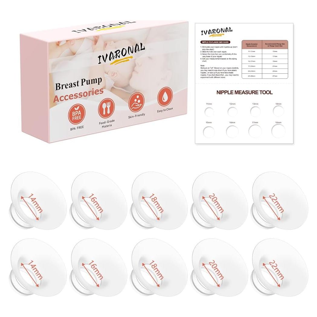 Inserto de Brida 14-22mm 2pcs IVARONAL para Extractores de Leche