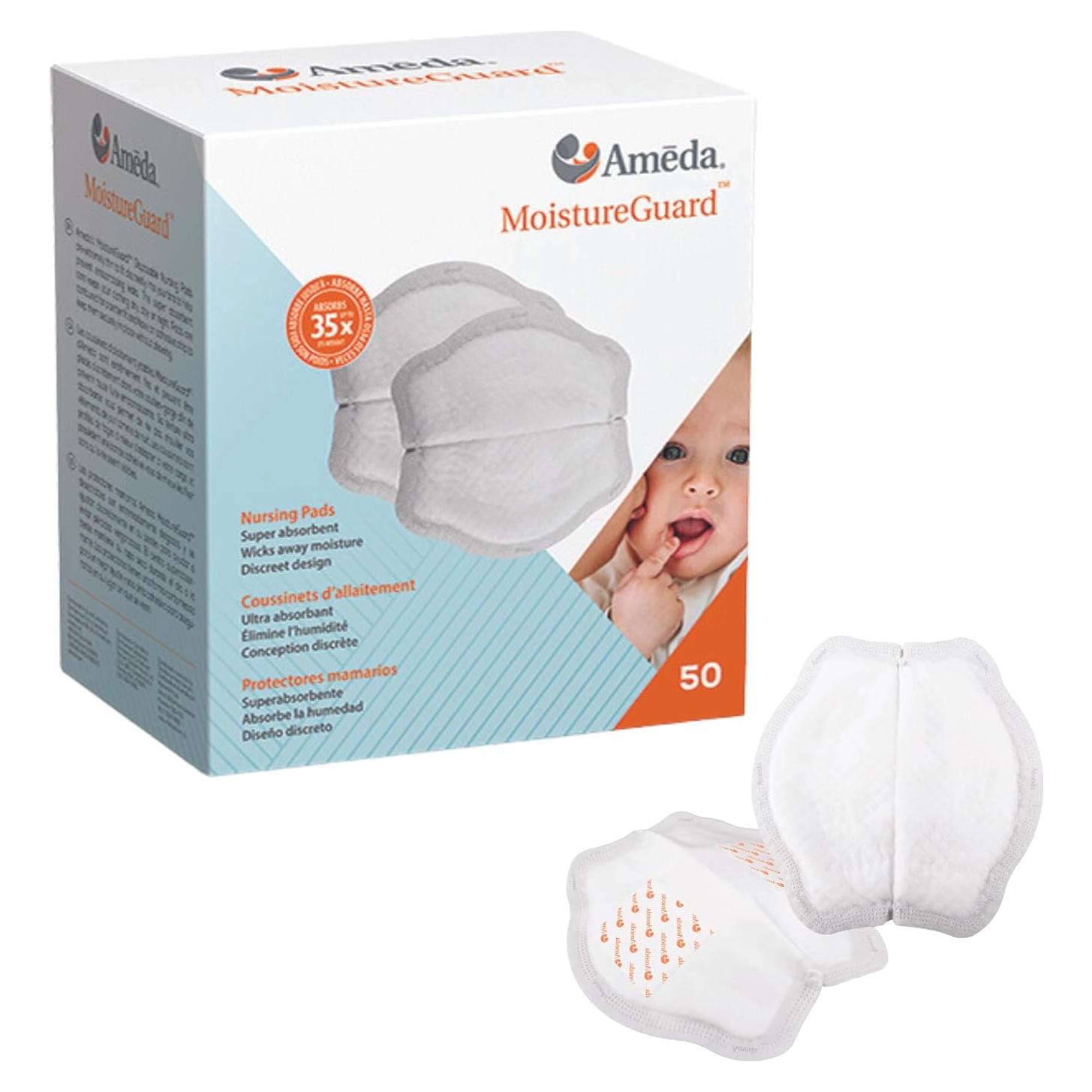 Almohadillas Desechables para Lactancia Ameda MoistureGuard 50 Unidades