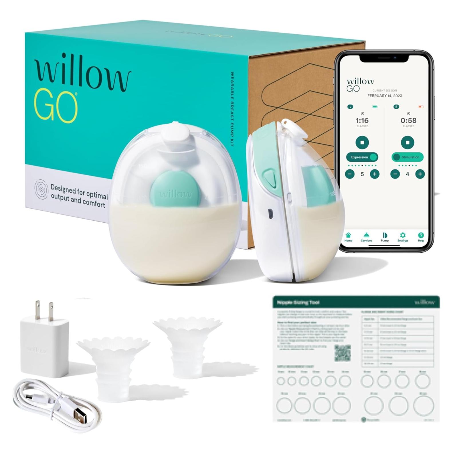 Extractor de Leche Doble Willow Go Portátil Eléctrico 148 ml