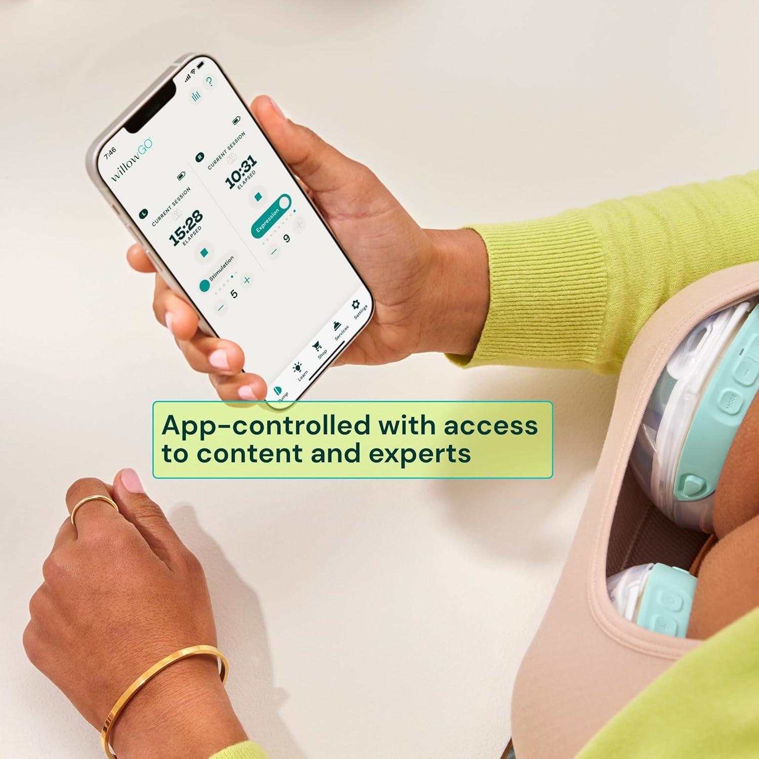 Extractor de Leche Doble Willow Go Portátil Eléctrico 148 ml