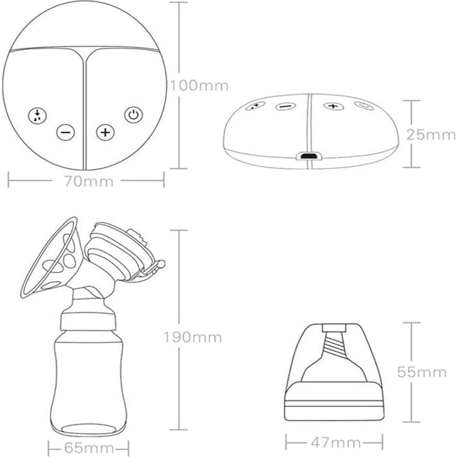 Extractor de Leche Doble Eléctrico Elfzone 2 Modos 9 Niveles Blanco