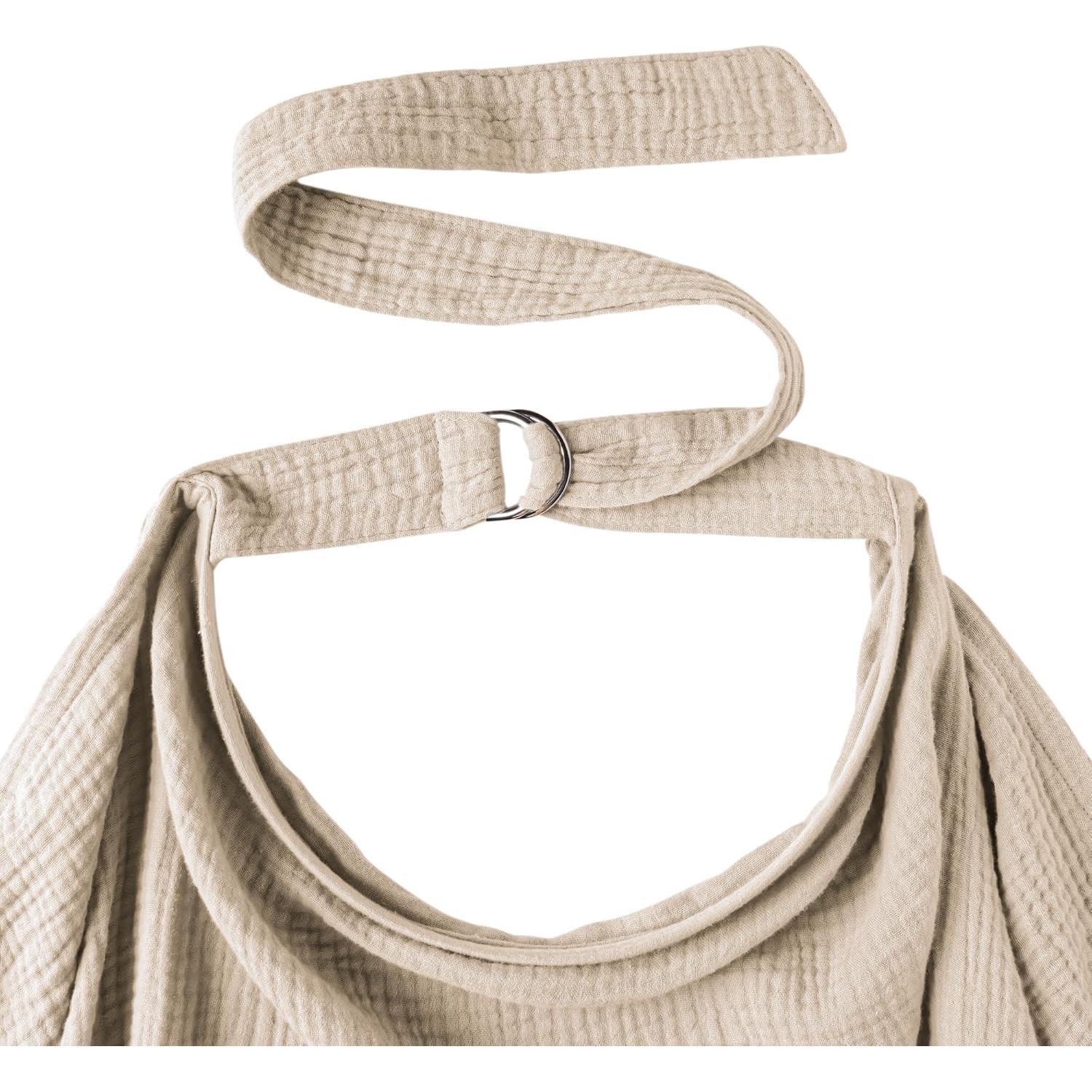 Cubierta de Lactancia Konssy 100% Algodón Transpirable Trigo