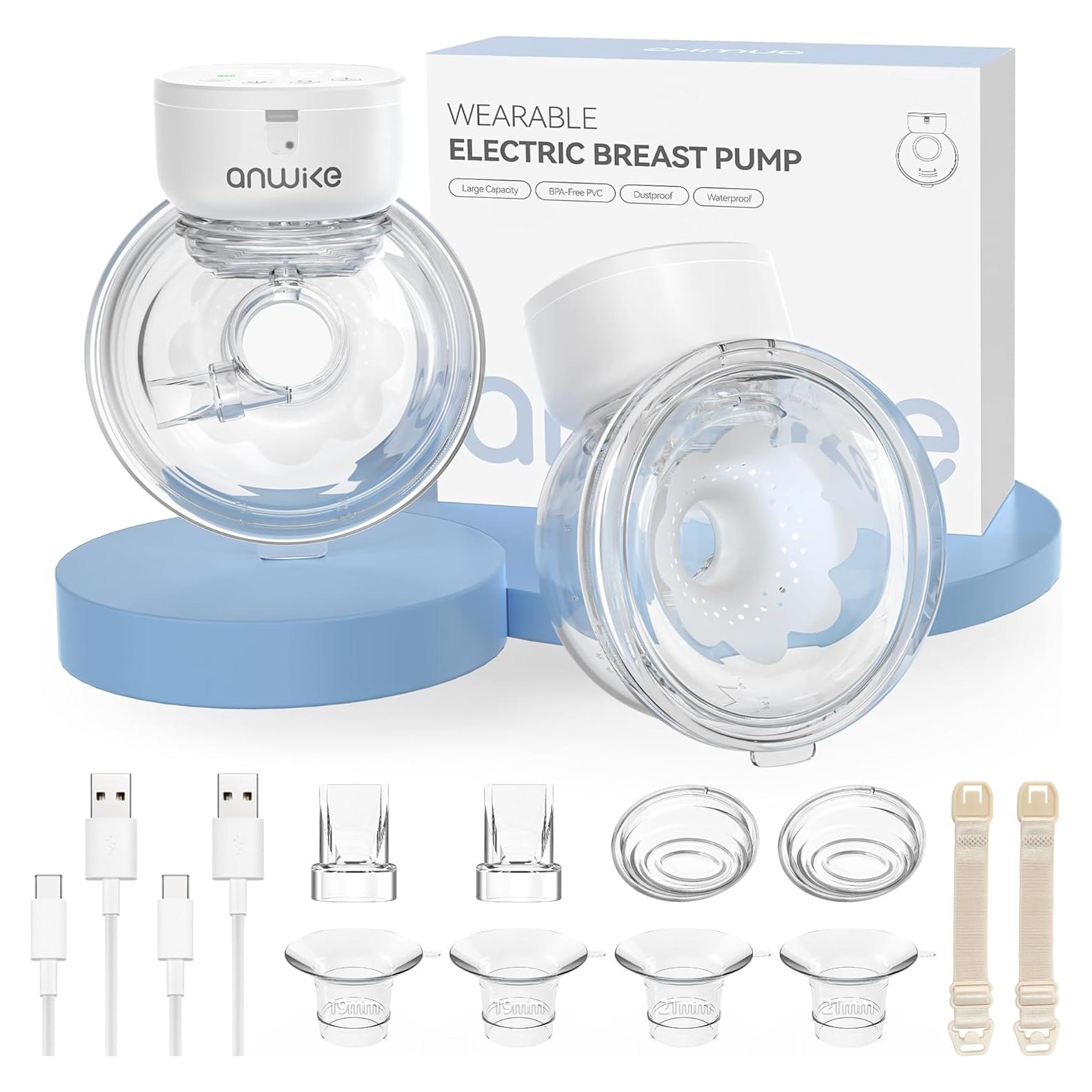 Extractor de Leche Eléctrico ANWIKE Portátil Blanco 230g 4 Modos