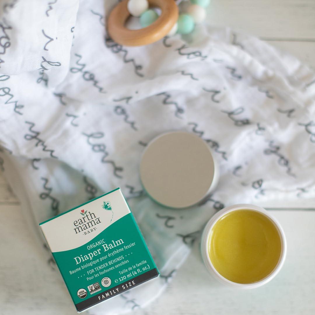 Mantequilla de Pezón Orgánica Earth Mama 90g + Bálsamo para Pañales 90g