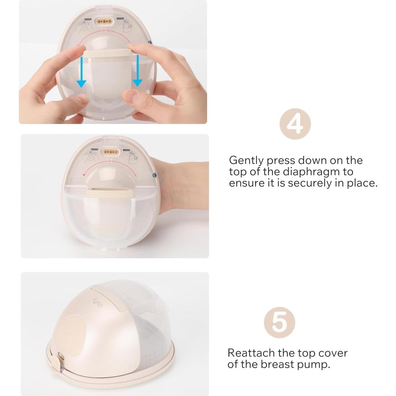 4 Piezas Diafragma Silicona eufy E10/S1/S1 Pro Extractor Leche