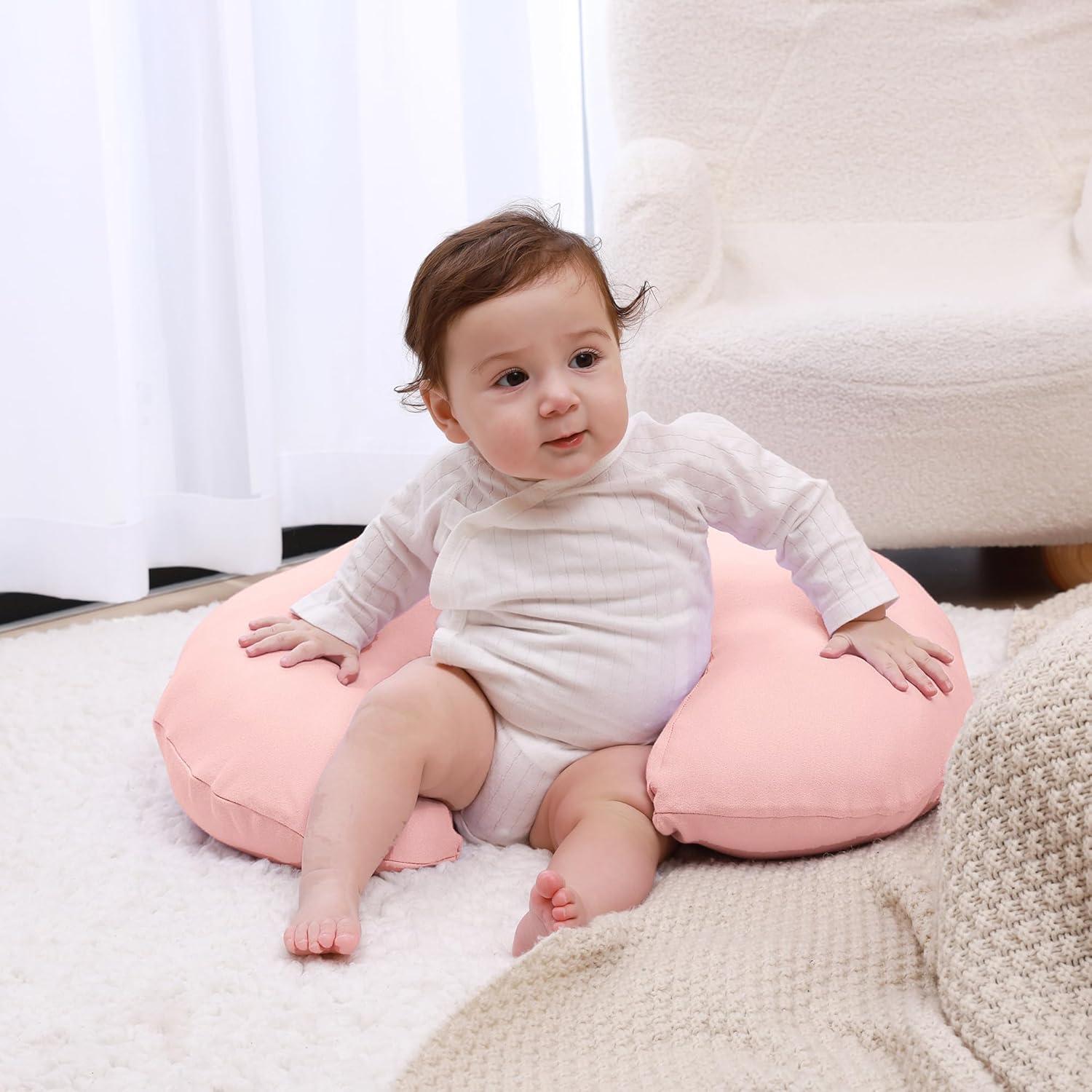 Almohada de Lactancia Grande QUENESS Rosa 65x51 cm Suave