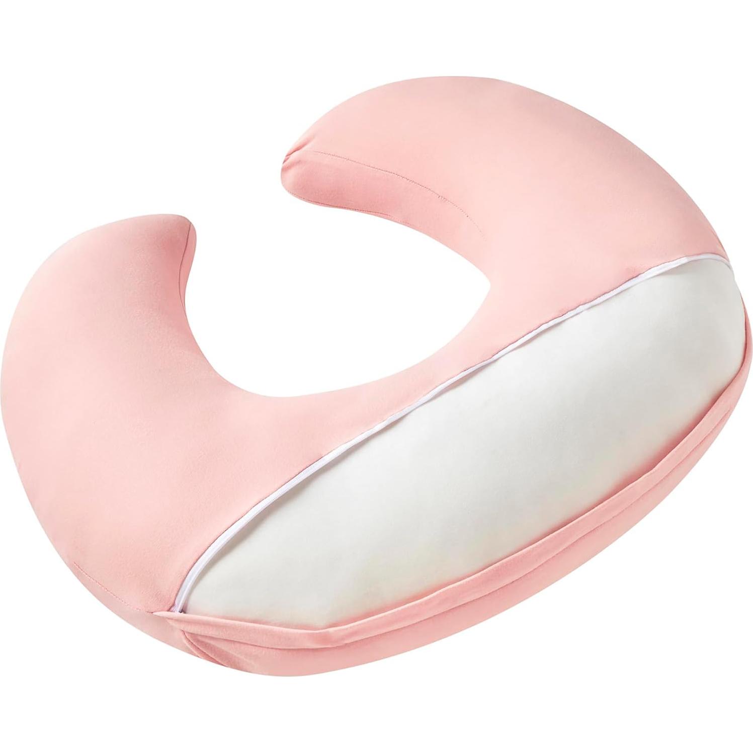 Almohada de Lactancia Grande QUENESS Rosa 65x51 cm Suave