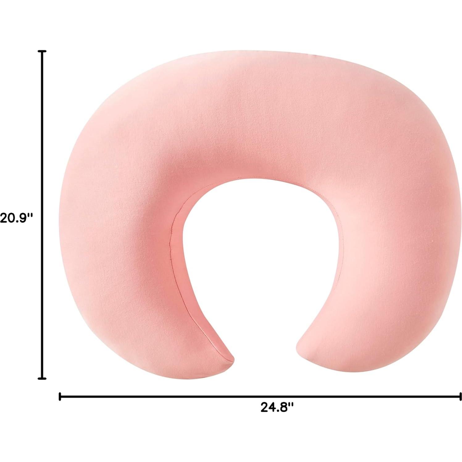 Almohada de Lactancia Grande QUENESS Rosa 65x51 cm Suave