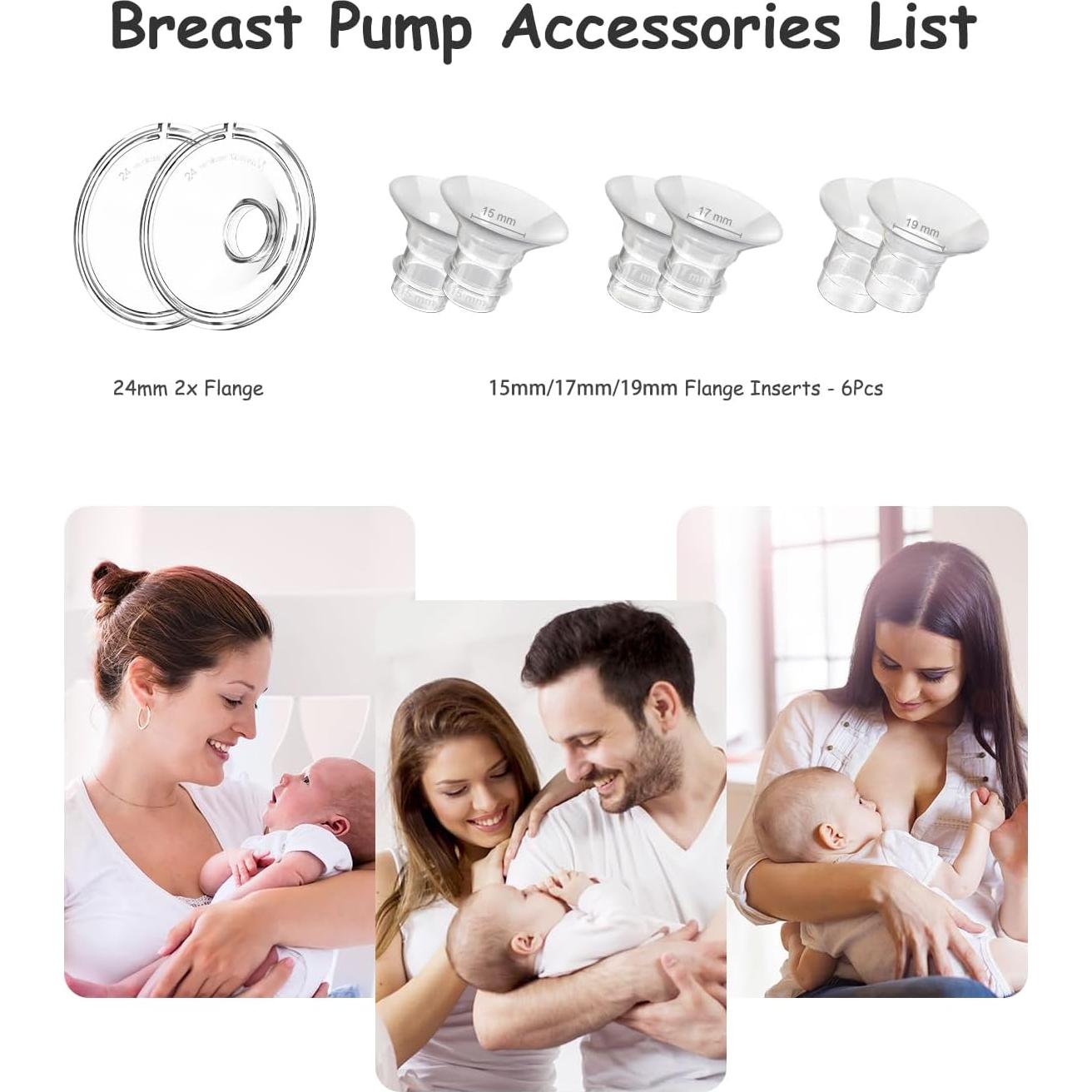 Insertos de Brida 15/17/19mm 6PCS Gowing para Extractor de Leche