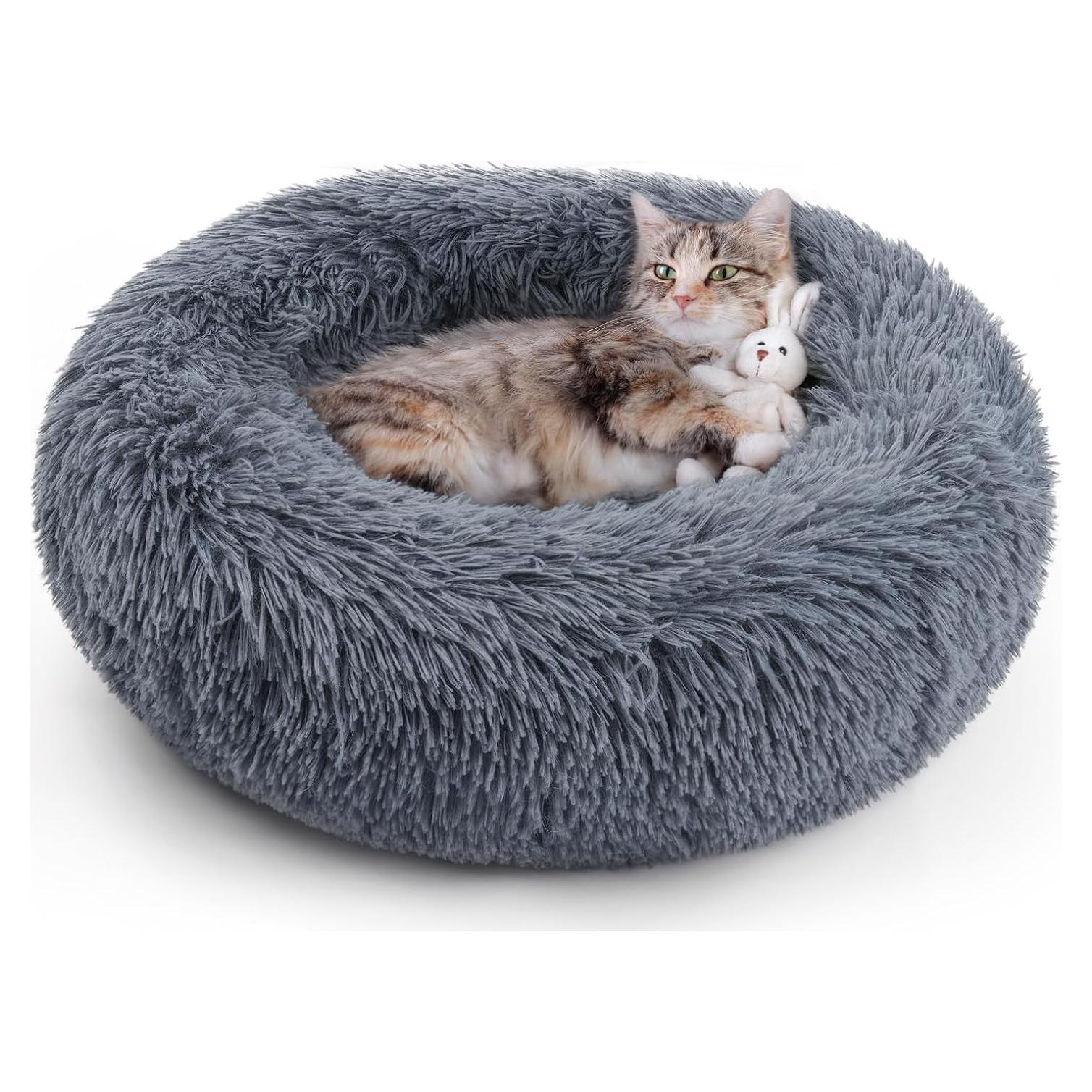 Cama para Gatos Rabbitgoo Mediana Gris Oscuro 50 cm Lavable