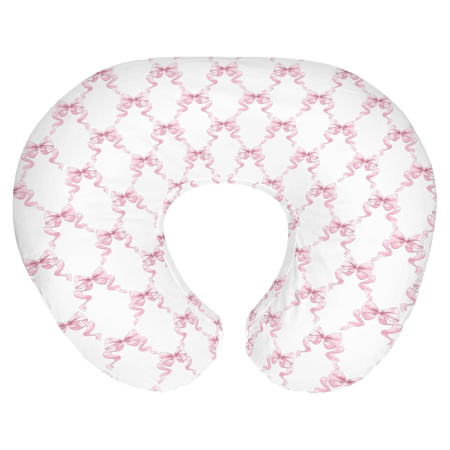 Funda de Almohada de Lactancia Ribbons Rosa 55.88x45.72 cm