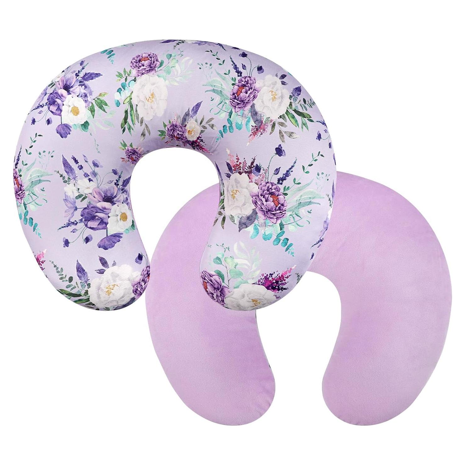 Funda de Almohada de Lactancia CARUILI Floral Púrpura 68x48 cm