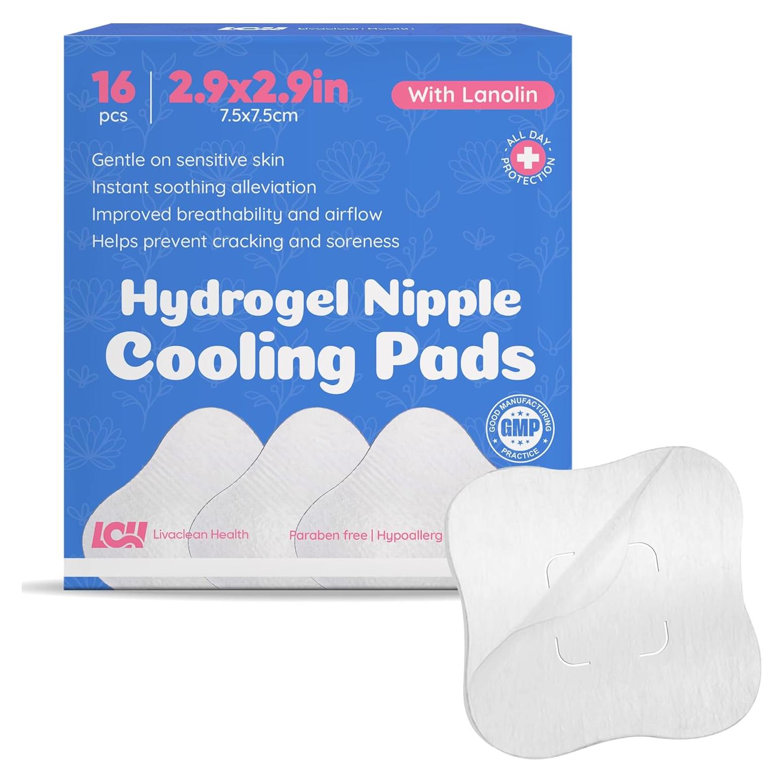 16 Almohadillas de Hidrogel Livaclean para Pezones Lactancia