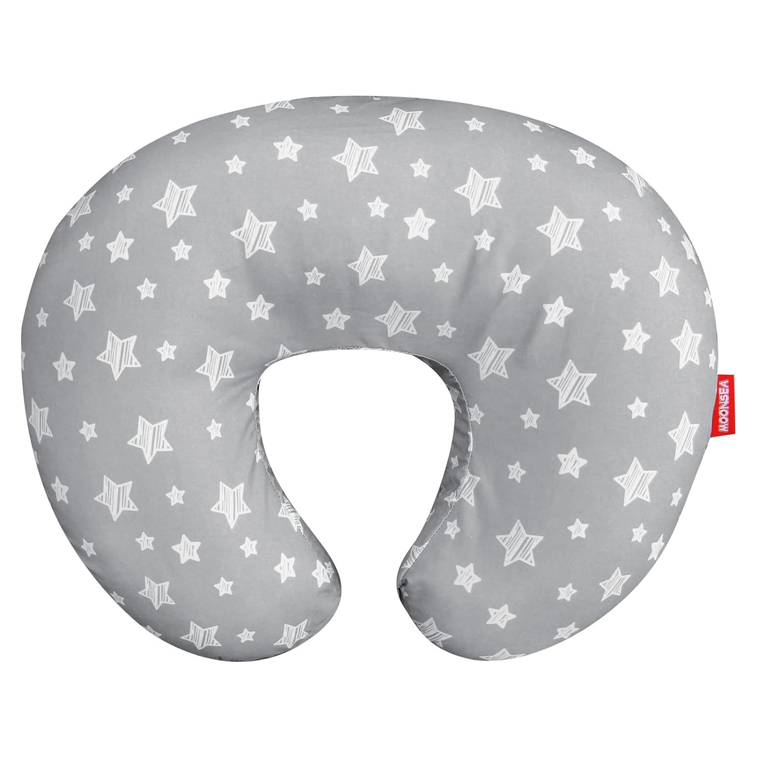 Funda de Almohada de Lactancia Moonsea Gris Estrella Suave
