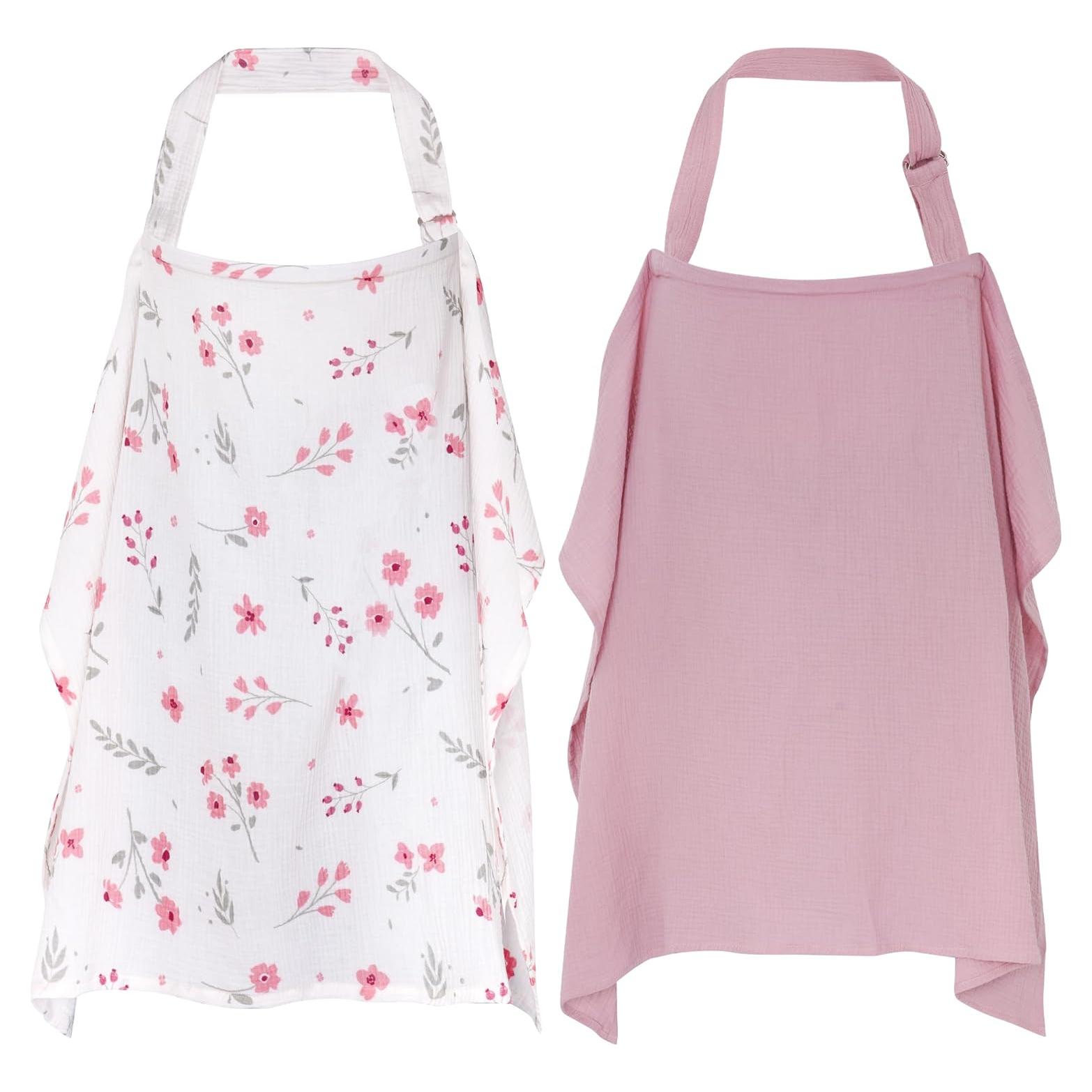 Pack de 2 Cubiertas de Lactancia Muselina 100% Algodón Ajustables