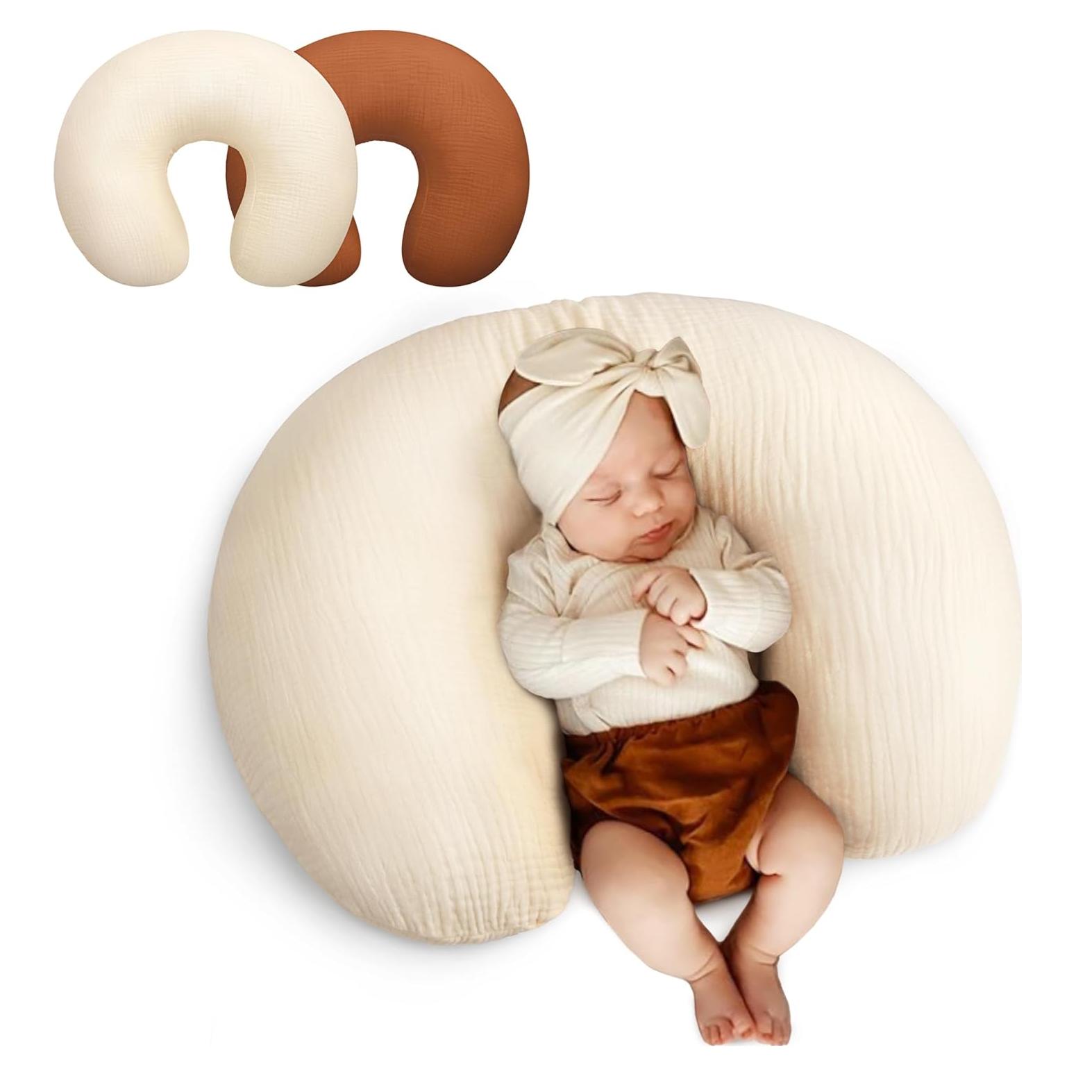 Funda de Almohada de Lactancia Pro Goleem 100% Algodón Muslin - 2 Piezas