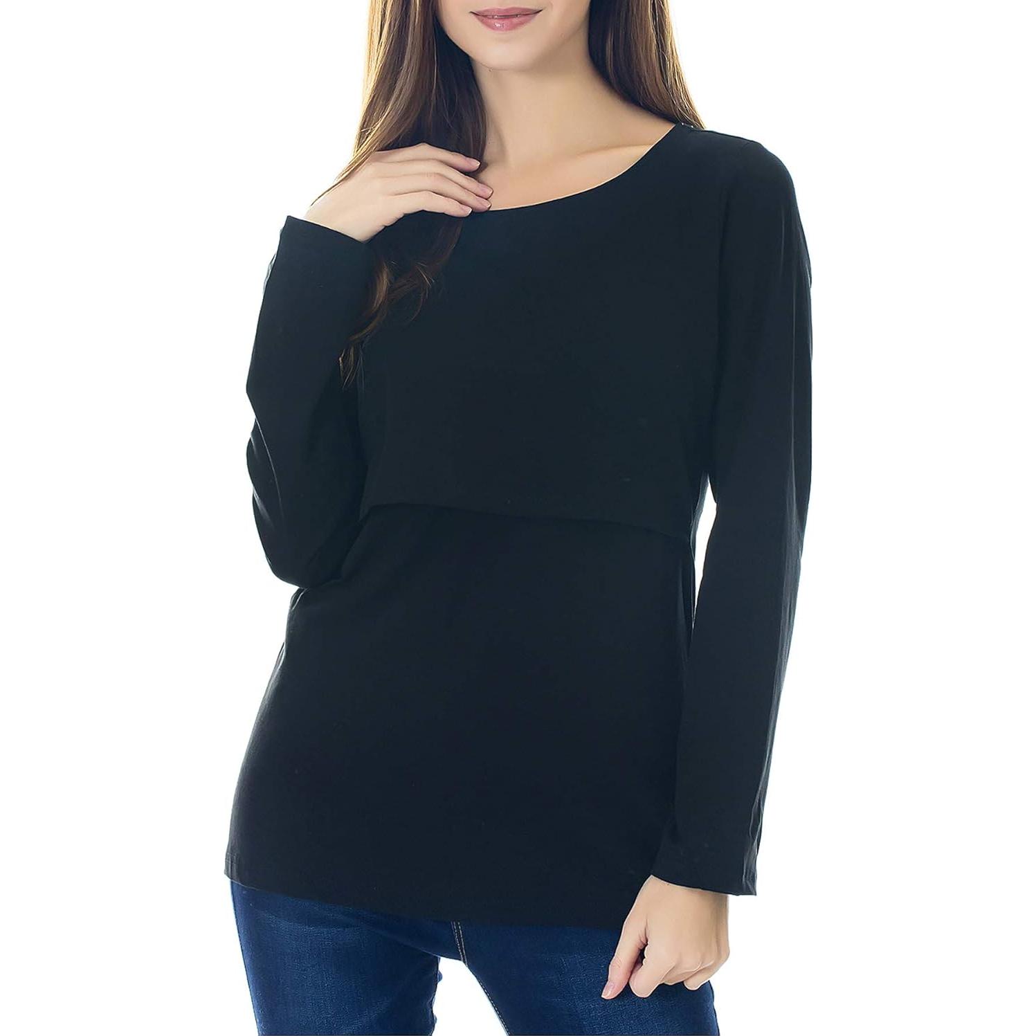 Camisetas de Lactancia Manga Larga 3-Pack Smallshow Mujeres