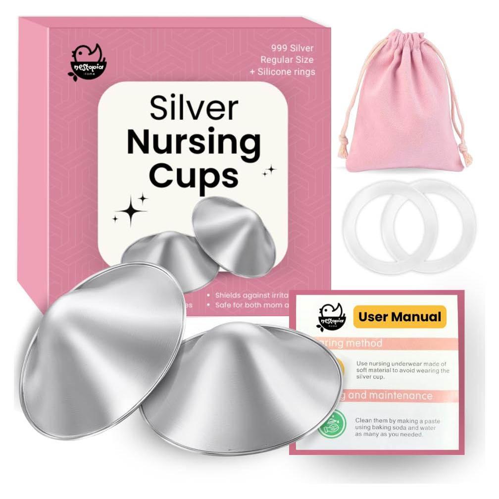 Copas de Lactancia de Plata Nestopia 999 - Protectores de Pezones