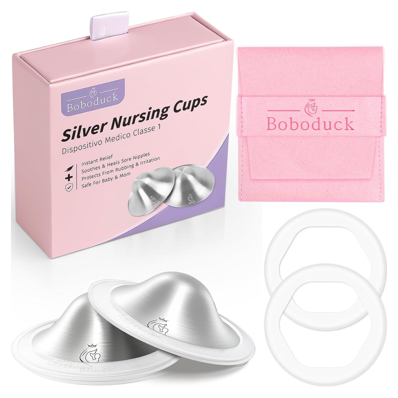 Copas de Lactancia Boboduck Plata 925 - Alivio para Pezones