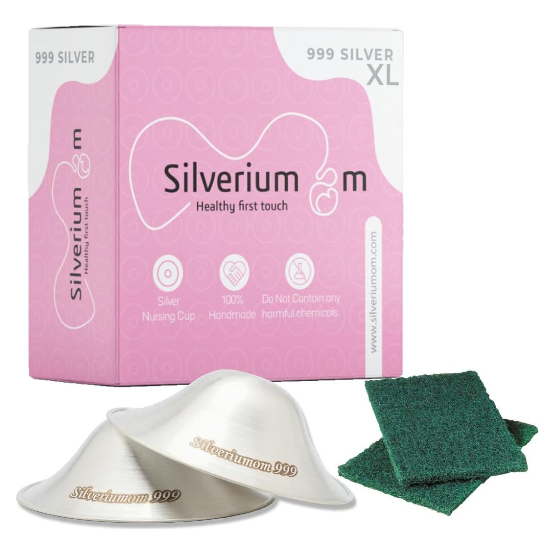 Copas de Lactancia Silveriumom XL - 100% Plata Pura 999