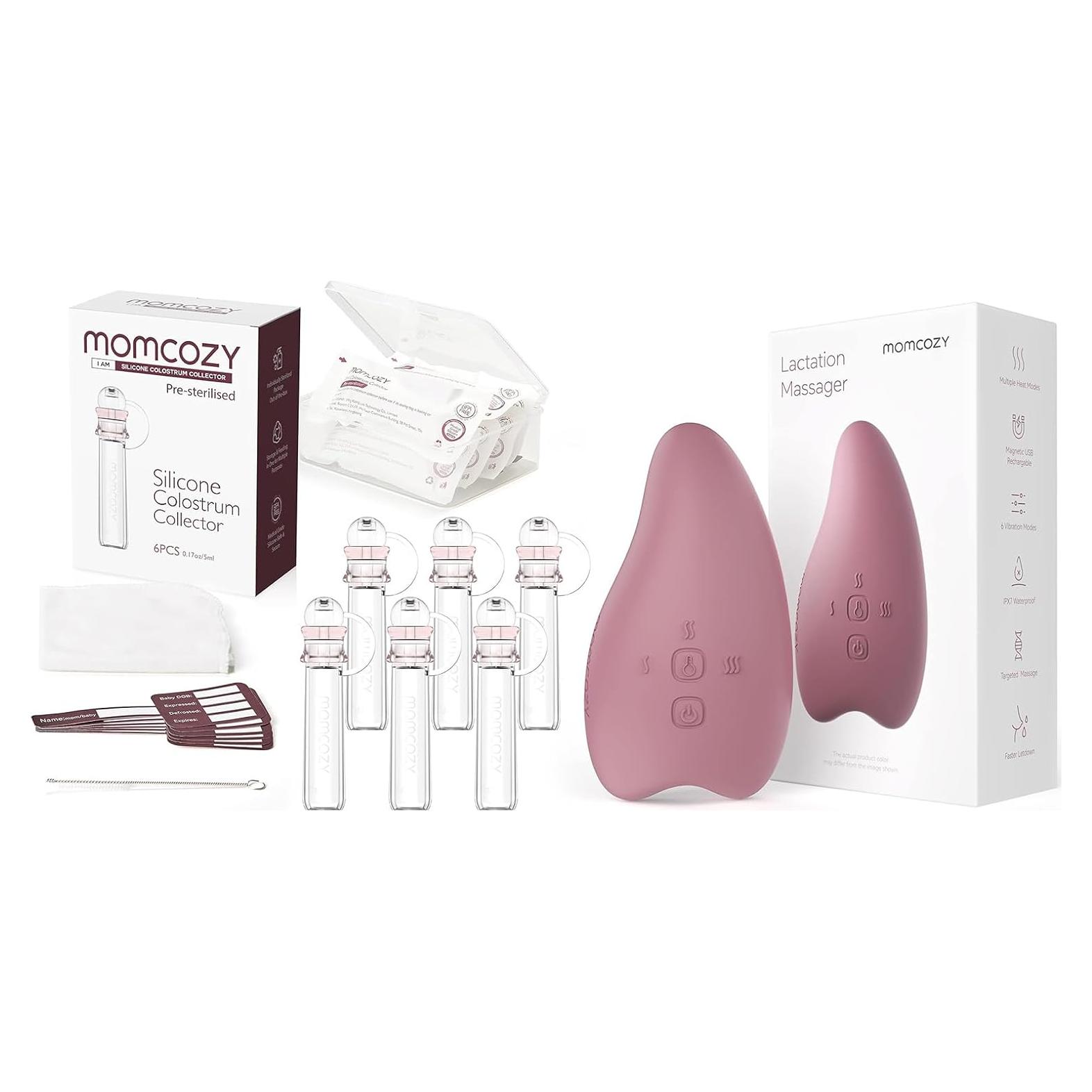 Set Recolección Calostro y Masajeador Lactancia Momcozy