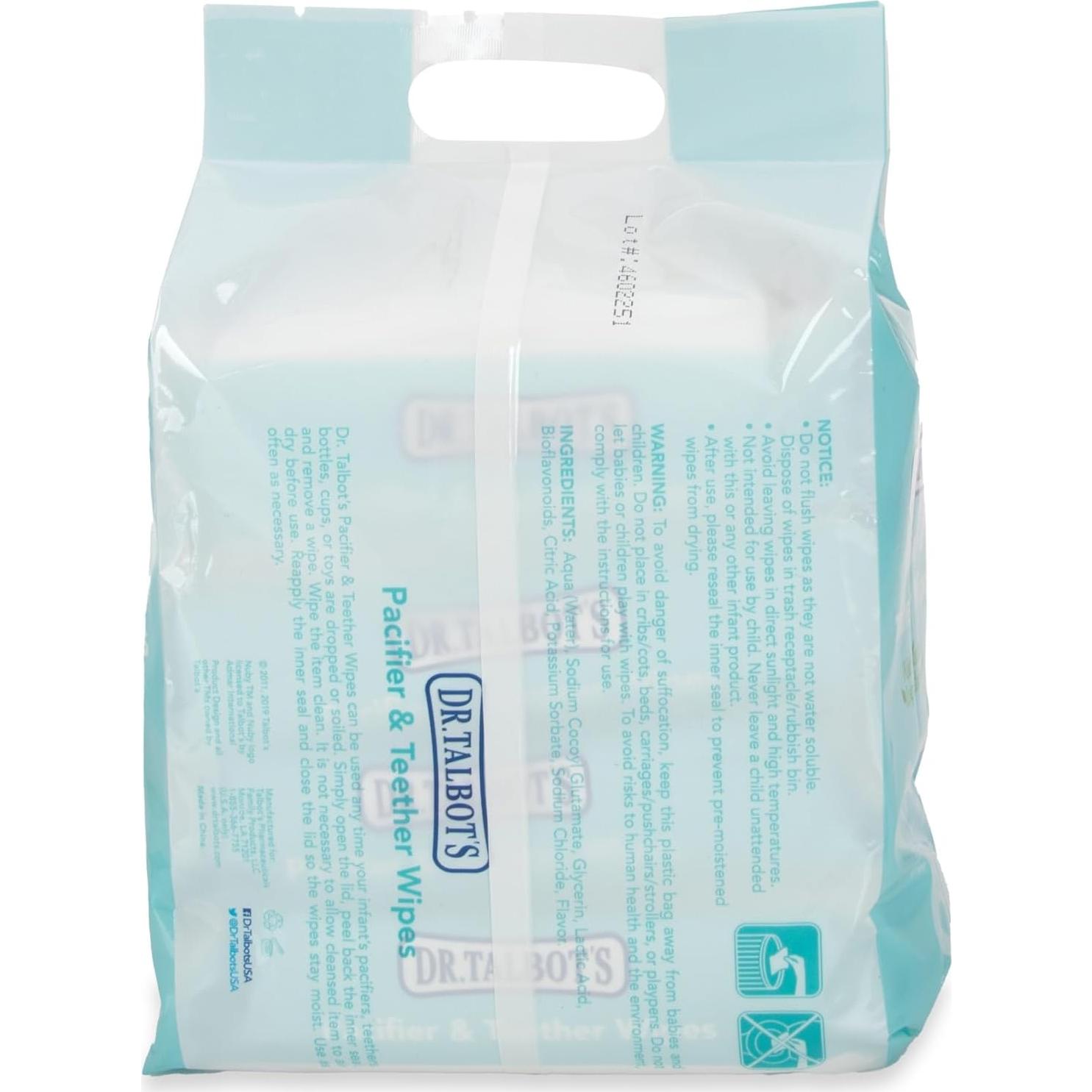 Toallitas para Chupetes y Mordedores Dr. Talbot's 48 Unidades