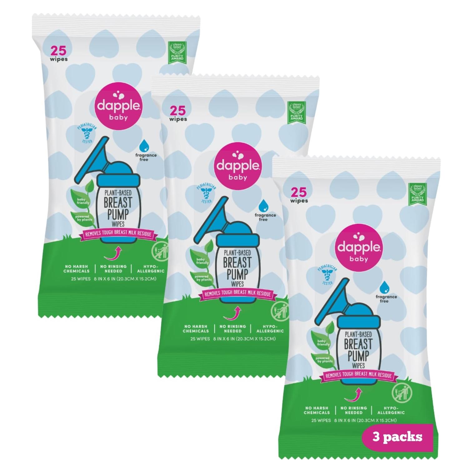 Toallitas Dapple para Extractores de Leche 25 Unidades Hipoalergénicas