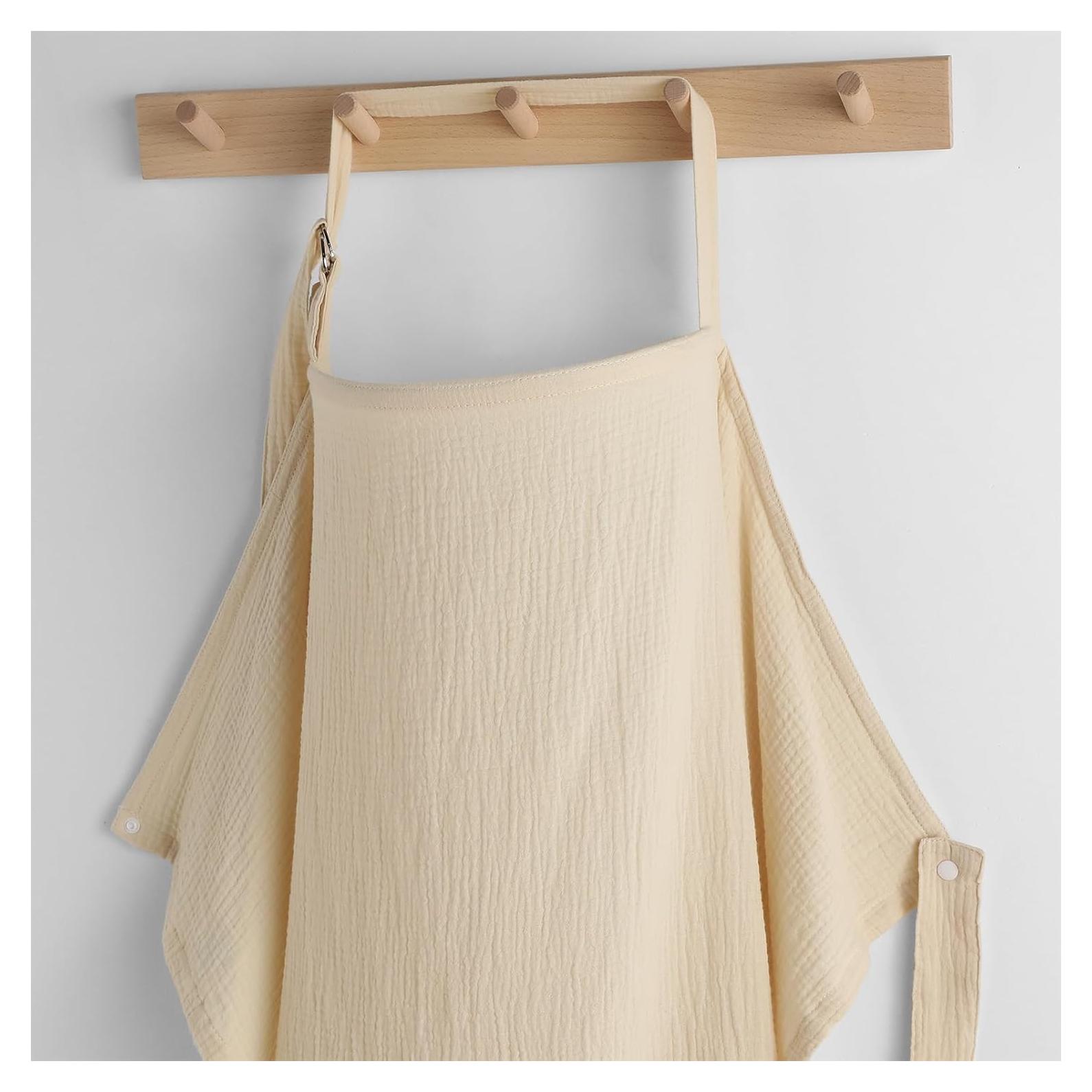 Cubierta de Lactancia Yoofoss 100% Algodón Muselina Albaricoque