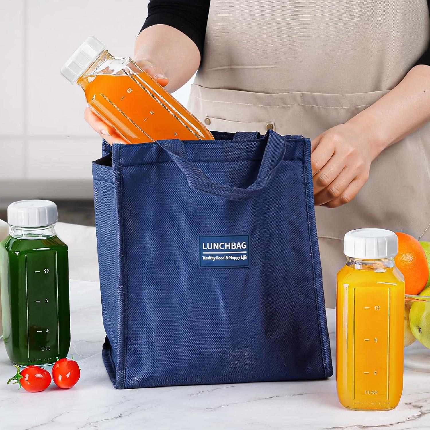 Botellas de Leche de Vidrio Cuadradas 473 ml - Paquete de 6