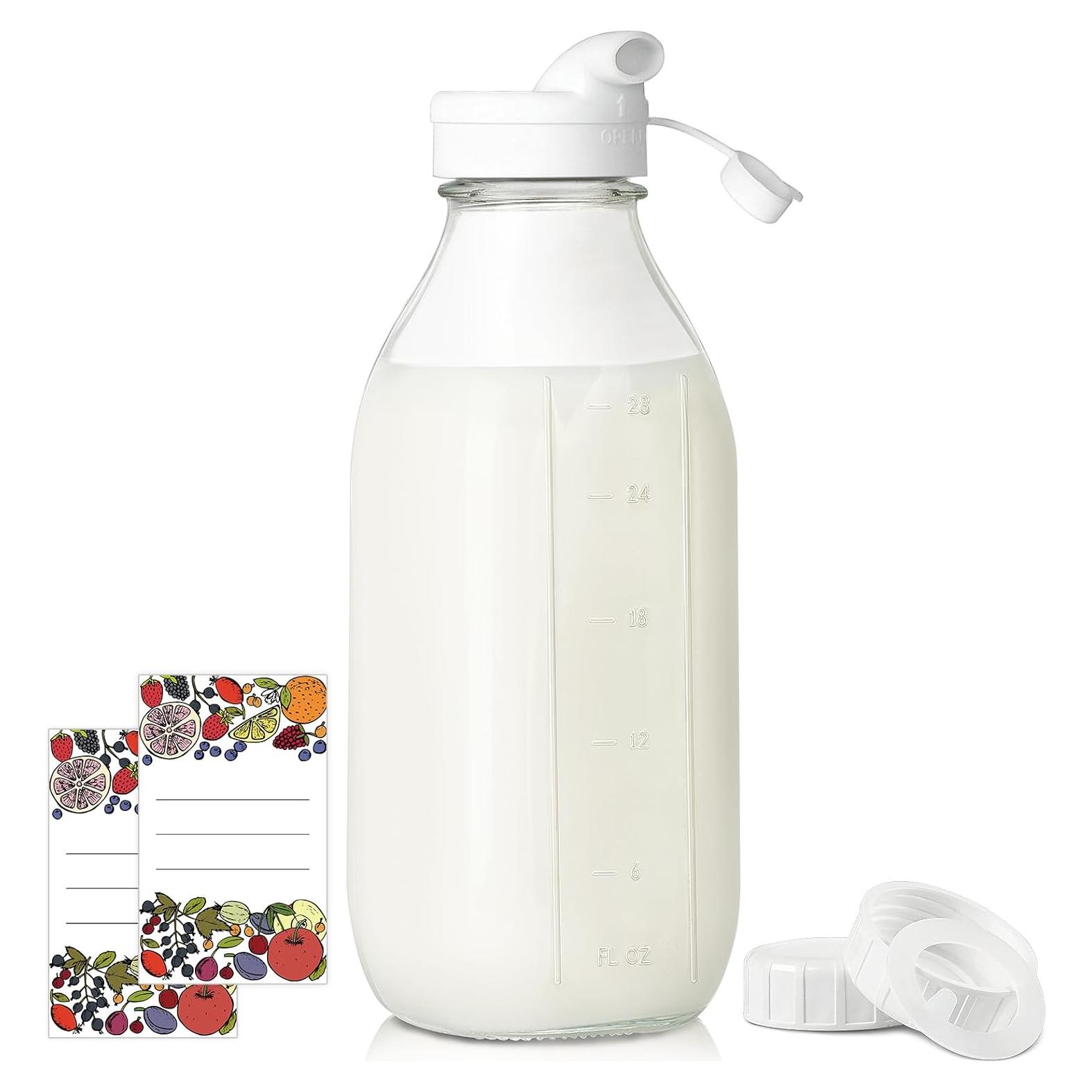 Botellas de Vidrio Syntic 1L con Tapa Hermética - Reutilizables