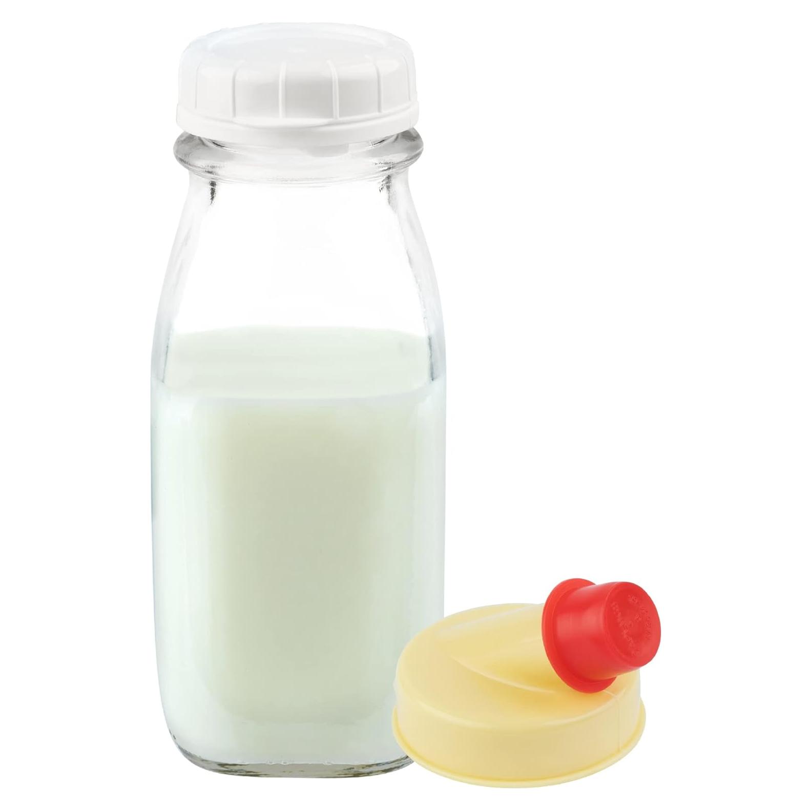 Botella de Leche de Vidrio Kitchentoolz 12 Oz Cuadrada