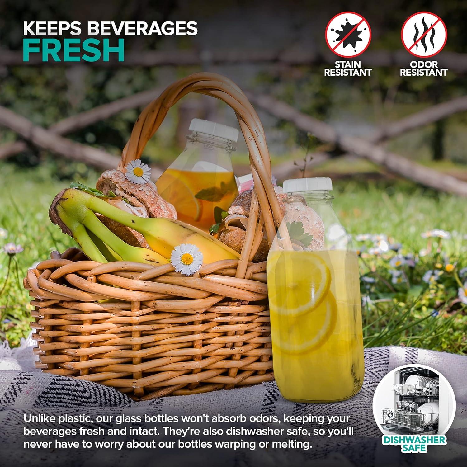 Botellas de Leche de Vidrio Almacena Tu Hogar 1L - Paquete de 3