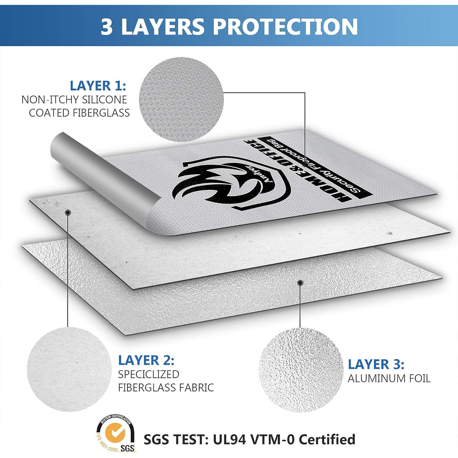 Bolsa de Documentos a Prueba de Fuego andyer 38x27 cm Gris