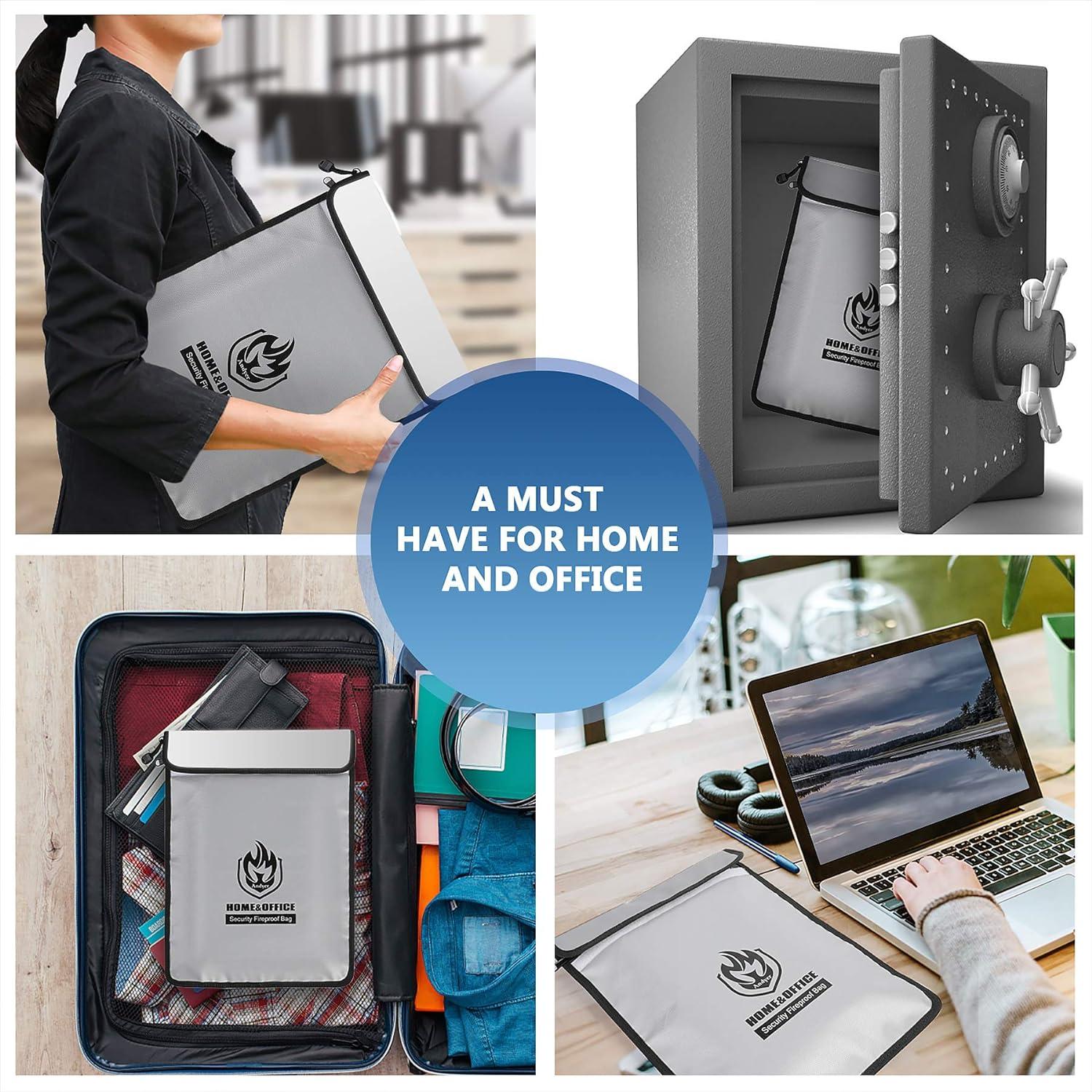 Bolsa de Documentos a Prueba de Fuego andyer 38x27 cm Gris