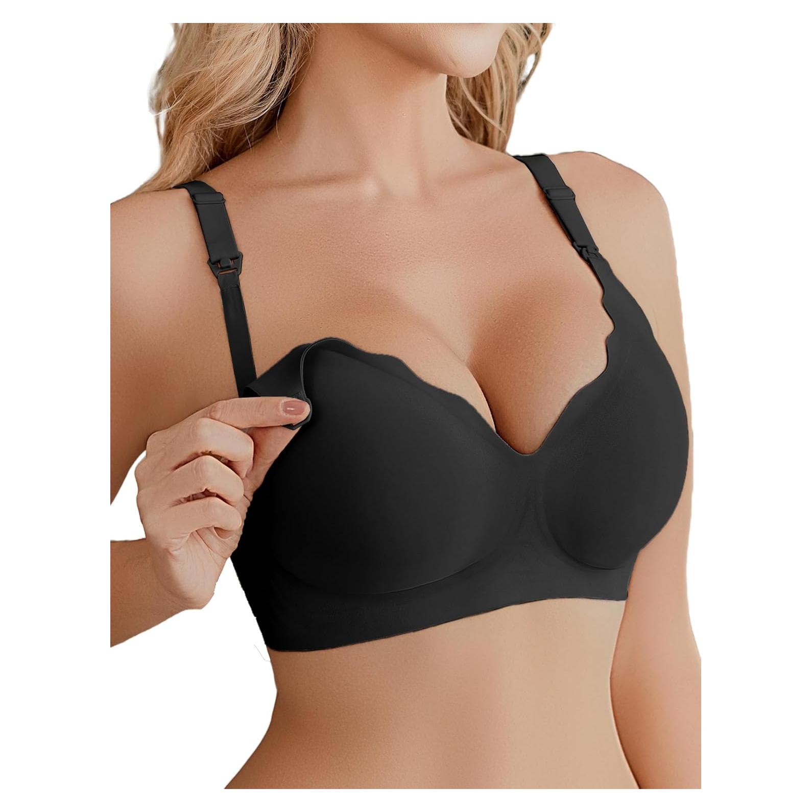 Sostén de Lactancia Ekouaer Sin Costuras Negro Talla S