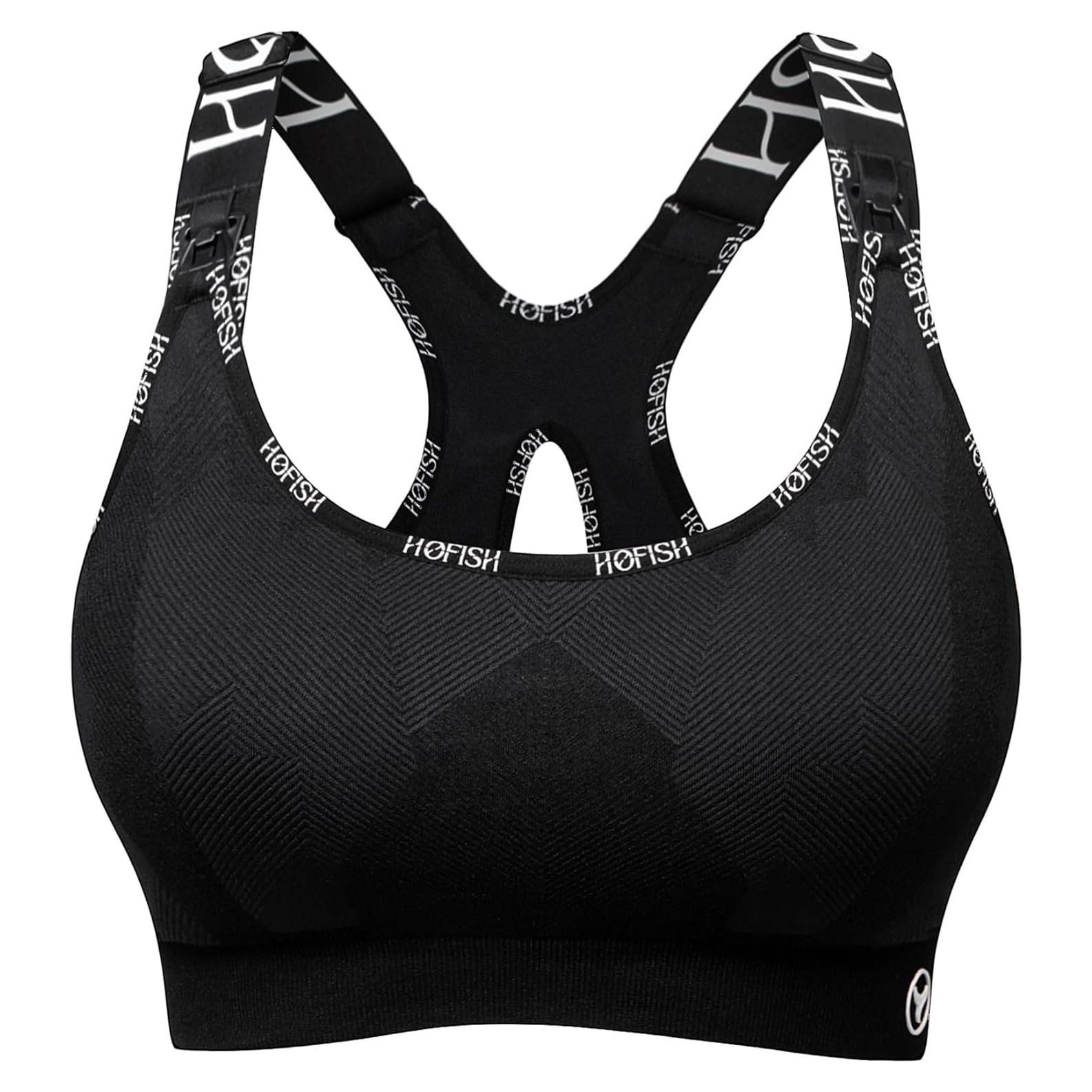 Sostén de Lactancia HOFISH Sin Costuras Negro para Maternidad