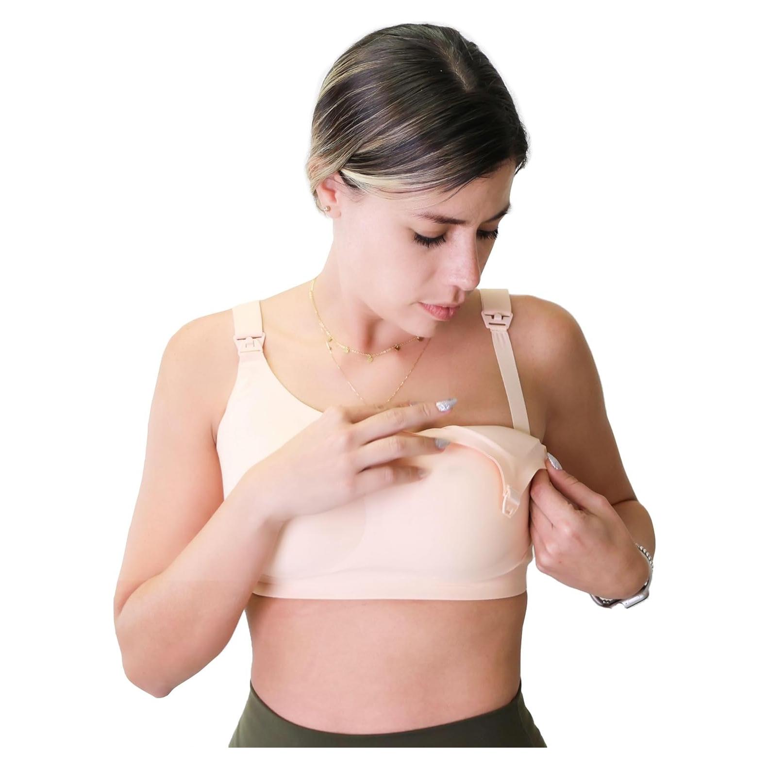 Sujetador de Lactancia Inalámbrico Zomee Nude Mediano