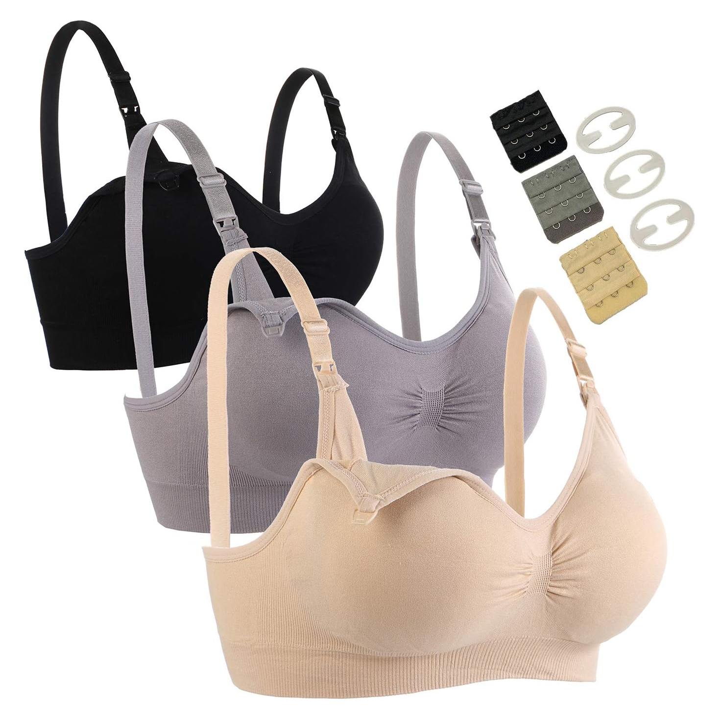 Pack 3 Sujetadores de Lactancia Seitop Sin Costuras - Talla X-Grande