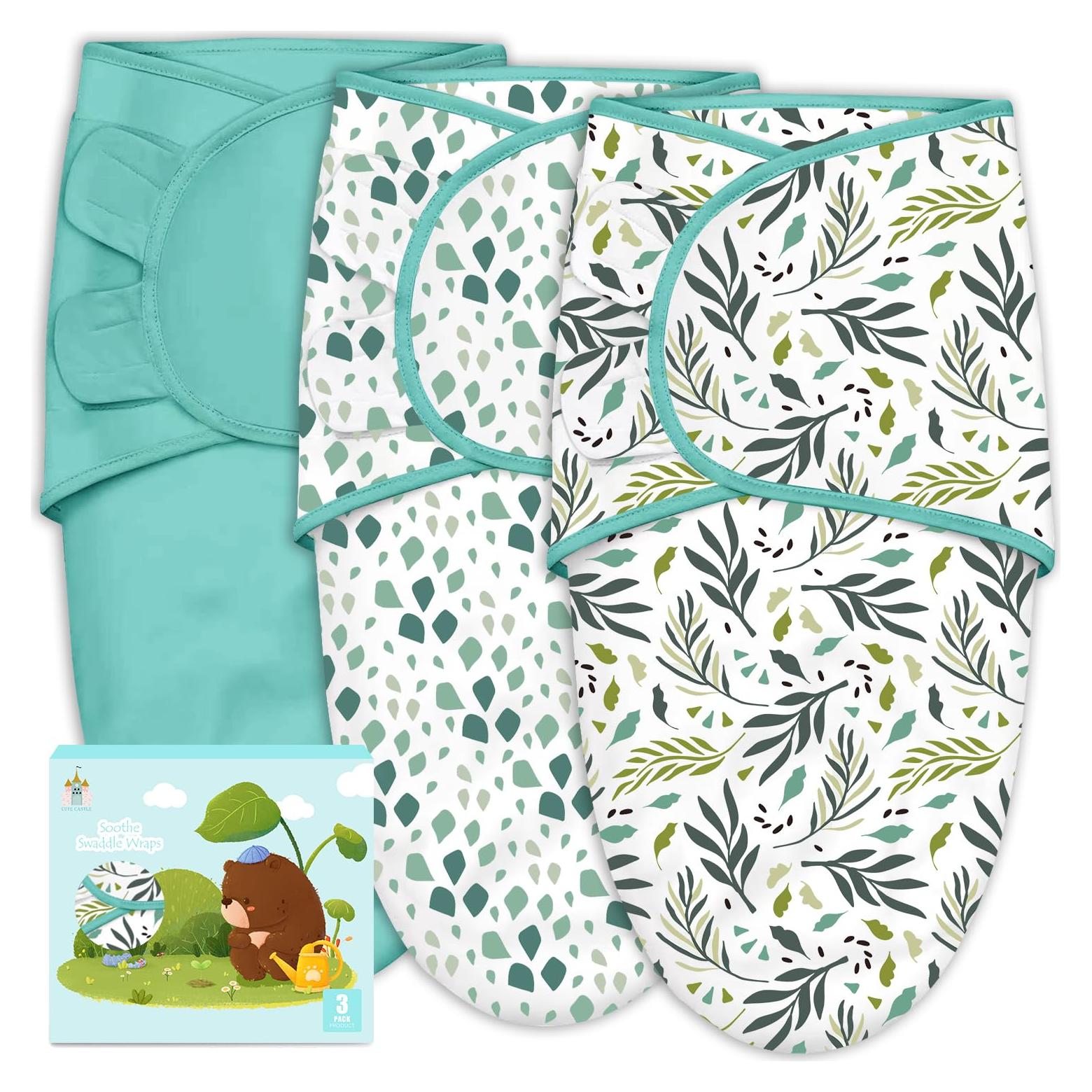 Sacos de Sueño Castillo Lindo 3-Pack Bebés 0-3 Meses Verde
