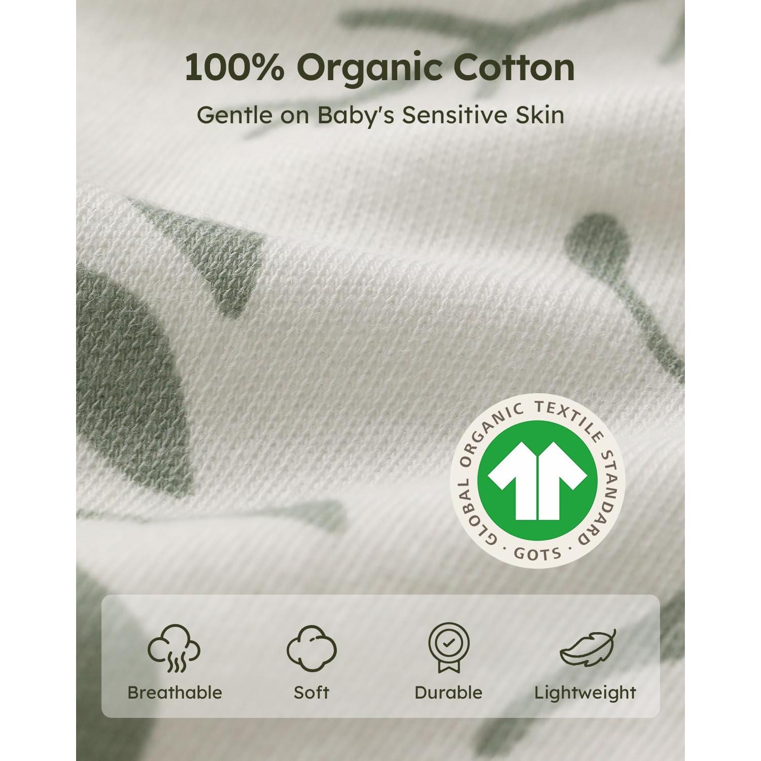 Saco de Sueño para Bebés Yoofoss 6-12 Meses 100% Algodón Orgánico