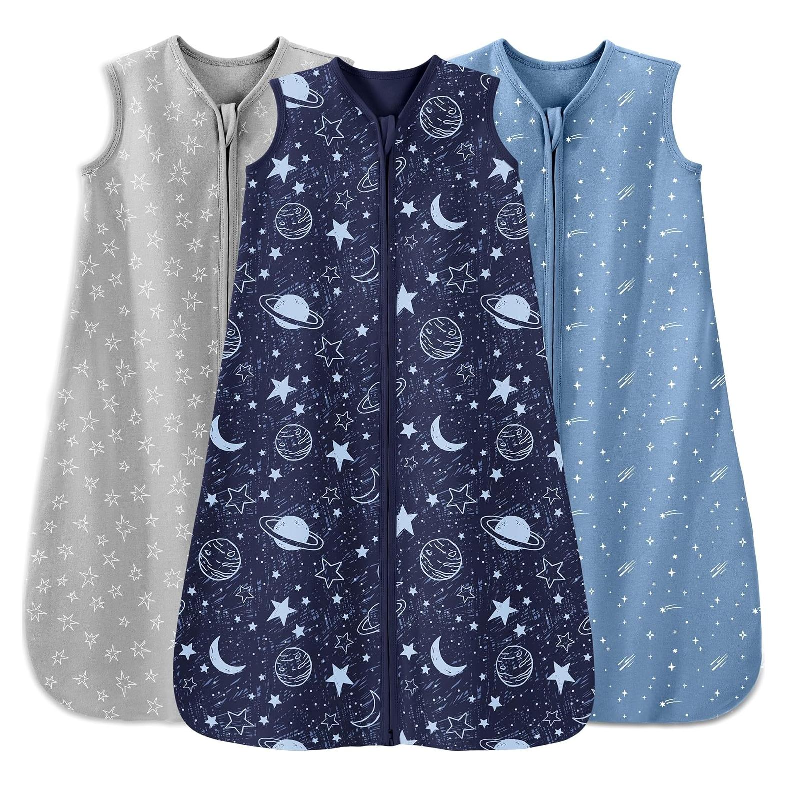 Saco de Sueño para Bebés Unnivoll 6-12 Meses 100% Algodón 3 Pzs