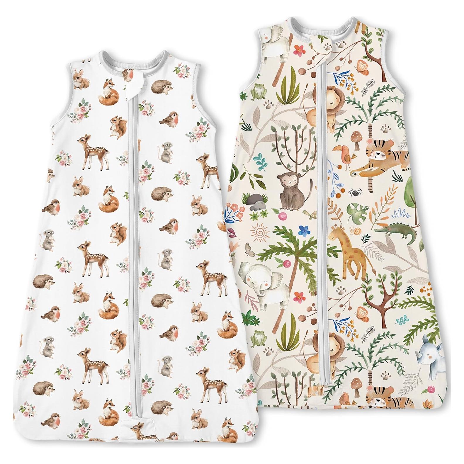 Sacos de Sueño Ligeros para Niños 2T-4T, 0.5 TOG Verano