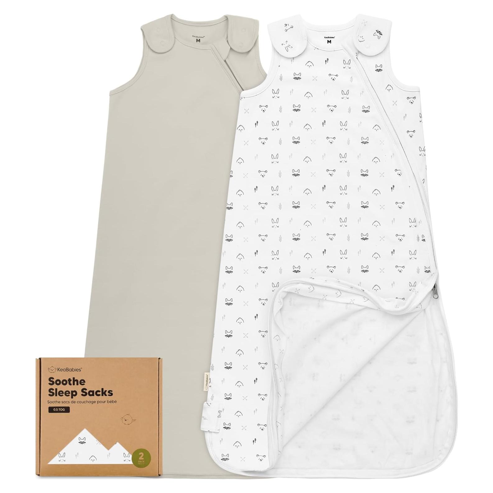 Sacos de Dormir Orgánicos KeaBabies 0.5 TOG 2 Unidades M