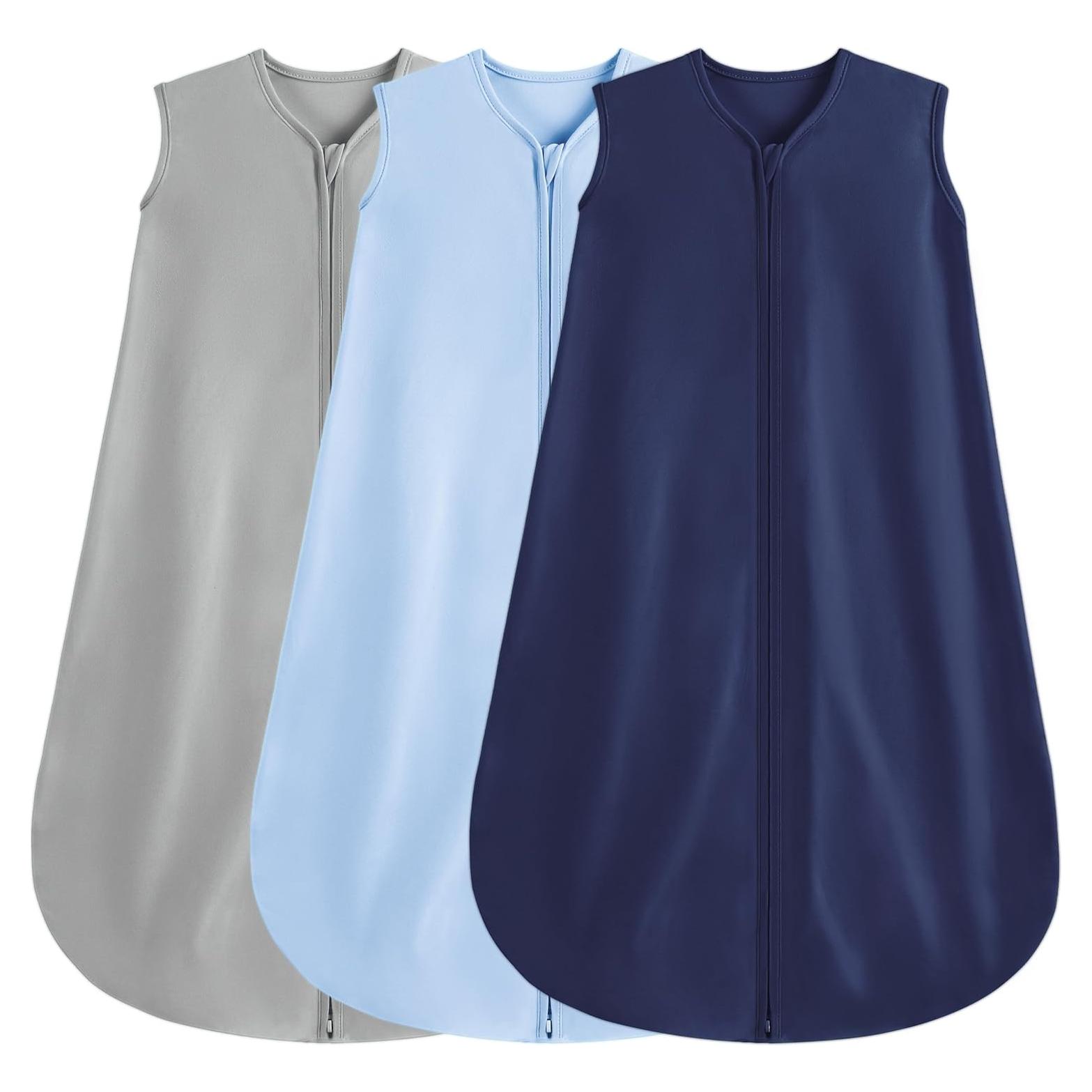 Saco de Sueño para Bebés 0-6 Meses Algodón Rayón Azul