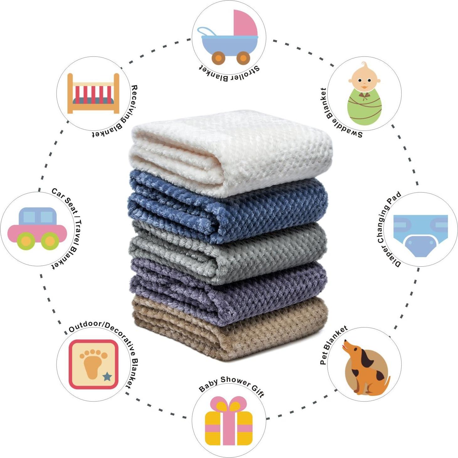 Manta de Arrullo para Bebé Wonder Miracle 71x102cm Gris Pizarra