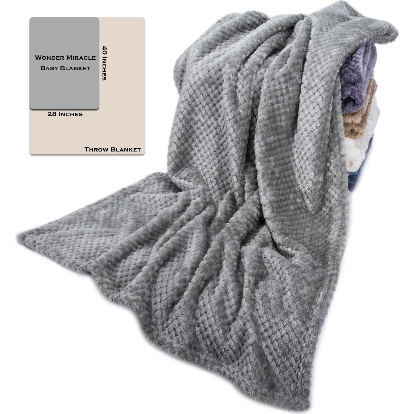 Manta de Arrullo para Bebé Wonder Miracle 71x102cm Gris Pizarra