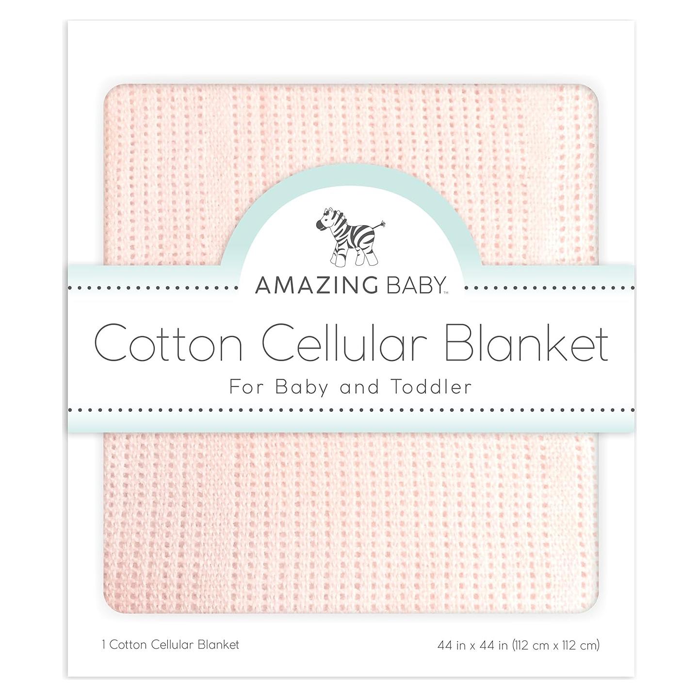 Manta Celular para Bebé Increíble Algodón Premium 112x112 cm Rosa