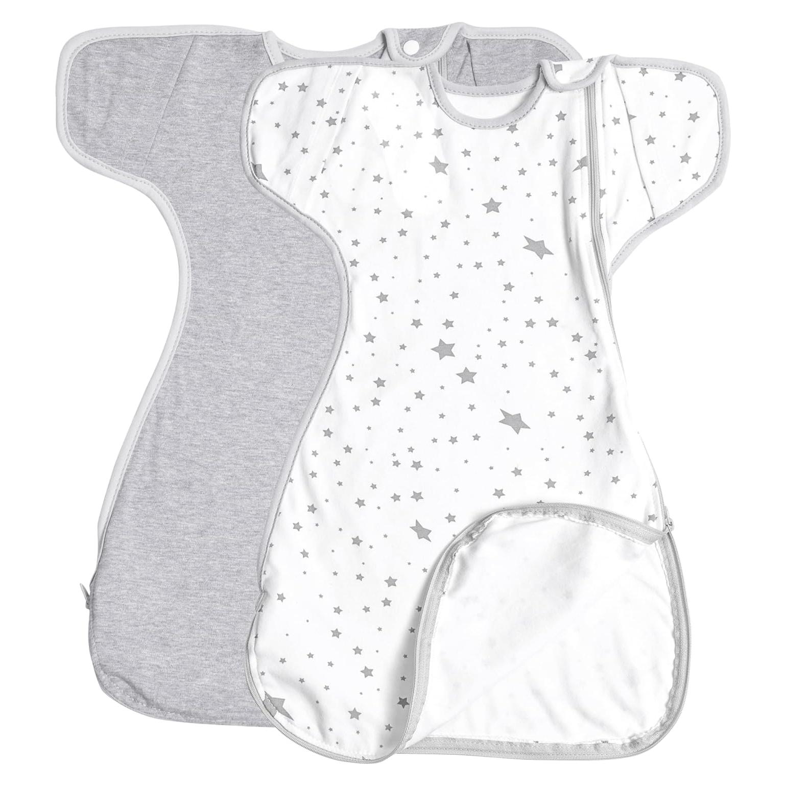 Saco de Sueño Envolvente AugTwig Gris Estrella 0-3 Meses